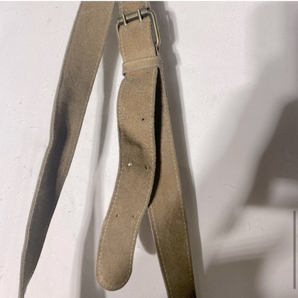 Vintage Tan Suede Leather Cross Body Boho Hobo Shoulder Bag Purse - Picture 10 of 15